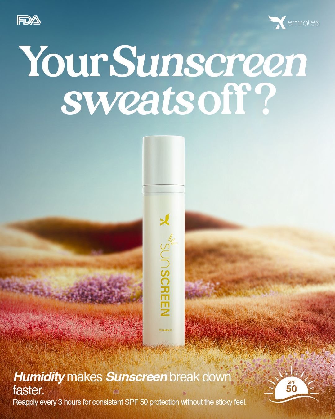 2-in-1 Sunscreen + Moisturiser SPF 50+